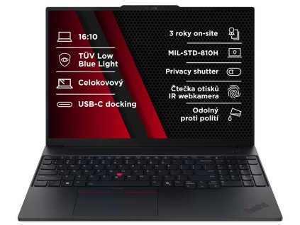 LENOVO NTB ThinkPad E16 AMD G3 - Ryzen5 230,16" WUXGA,16GB,512SSD,FHD+IRcam,W11H