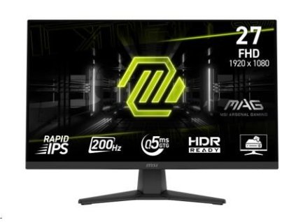 MSI LCD MAG 272F, 27", IPS, FHD, 200Hz, 0,5ms, Black