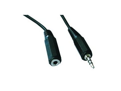 Kabel prodloužovací jack 3,5mm M/F, 1,5-2 m audio
