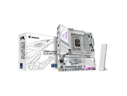GIGABYTE MB Sc LGA1851 Z890M A ELITE WF7 ICE, Intel Z890, 4xDDR5, 1xDP, 1xHDMI, 1xUSB4, WiFi, mATX