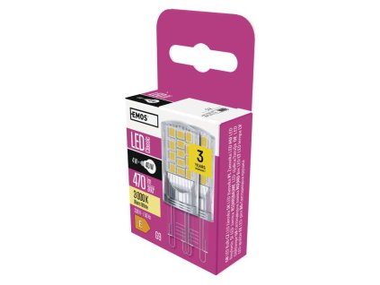 EMOS Žárovka LED 4W-40 G9 470lm 3000K 320° JC