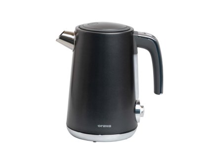 ORAVA Delux-1 rychlovarná konvice, 2200 W, 1.7 l, regulace teploty, automatické vypnutí, nerez černá