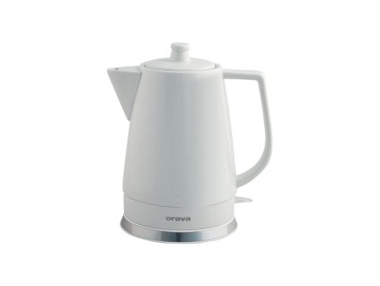 Orava VK-3813 W rychlovarná konvice, 1500 W, 1.5 l, kermická, automatické vypnutí, bílá