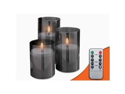 LED svíčky na dálkové ovládání MOON IN THE ROOM ML91 sada 3ks