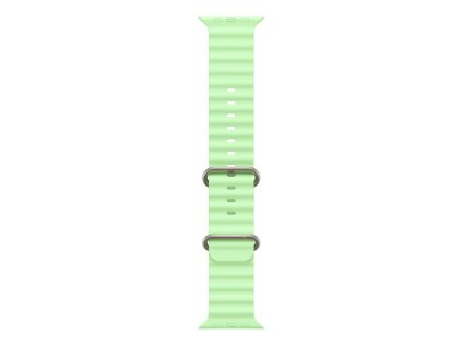 Apple Watch 49mm Neon Green Ocean Band - Natural Titanium Finish