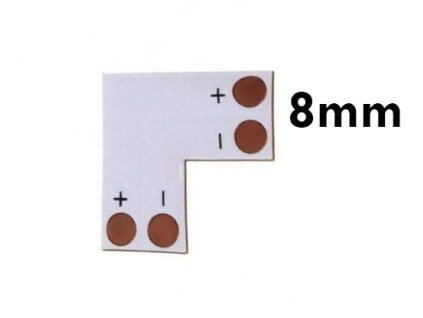 Rohová spojka pro LED pásky 3528 8mm