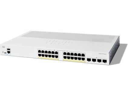 Cisco Catalyst switch C1300-24P-4G (24xGbE,4xSFP,24xPoE+,195W,fanless)
