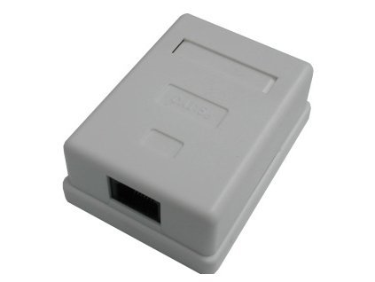 DATACOM Jednozásuvka nad omítku-1xRJ45, Cat5e UTP
