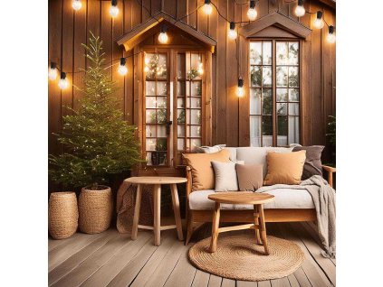 Solight venkovní řetěz s dekorativním LED žárovkami, 10x micro LED žárovka, 3m, 3xAA