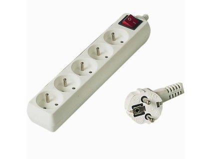 Kabel PremiumCord prodlužovací přívod 230V 10m 5 zásuvek+vypínač