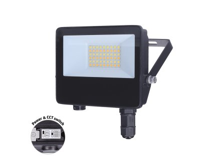 Solight LED reflektor TOP, 20W, max. 2600lm, 3CCT, volitený výkon 100/50%, IP65, rychlokonektor
