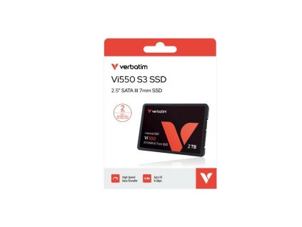 VERBATIM SSD Vi550 S3 2TB SATA III, 2.5” W 550/ R 500 MB/s