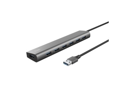 TRUST rozbočovač HALYX, 7portový rozbočovač USB 3.2 Gen1