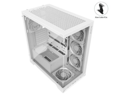 ADATA XPG case INVADER X Mid-Tower, bez zdroje, 5x 120mm Fan, Bílá