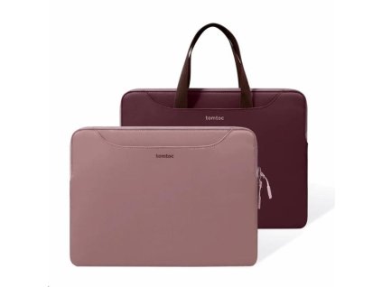 tomtoc Light-A21 Dual-color Slim Laptop Handbag, 13,5 Inch - Raspberry
