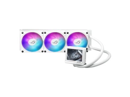ASUS vodní chladič CPU AIO ROG RYUJIN III 360 ARGB EXTREME, 3x120mm, LGA1851, AM5, bílá
