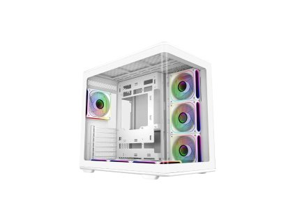 Cooler Master case Elite 600, ATX, Průhledná bočnice, 7x 120mm ARGB Fan, Bílá
