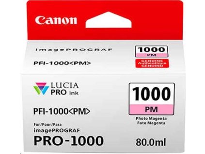 Canon CARTRIDGE PFI-1000 PM photo purpurová pro ImagePROGRAF PRO-1000 (374 str.)