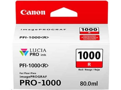 Canon CARTRIDGE PFI-1000R červená pro ImagePROGRAF PRO-1000 (935 str.)
