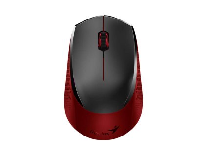 Genius NX-8000S/Kancelářská/Optická/1 200 DPI/Bezdrátová USB/Černá-červená