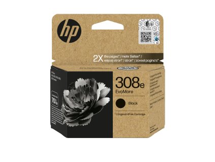 HP 308e EvoMore Black Original Ink Cartridge (320 pages)