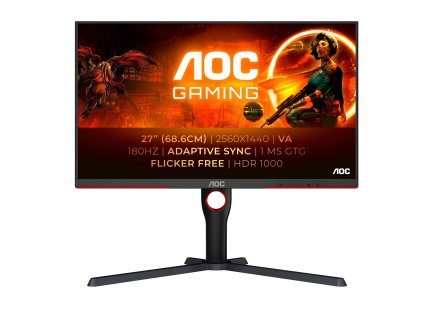 AOC/Q27G3XMN-BK/27''/VA/QHD/180Hz/1ms/Blck-Red/3R