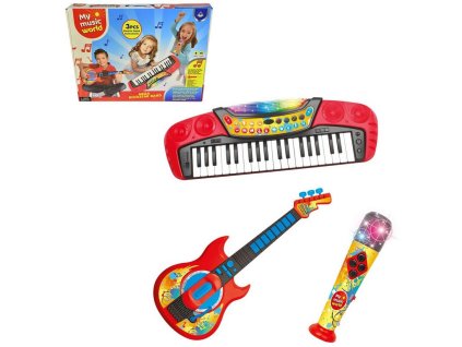 Souprava MaDe 3 v 1 elektronické piáno, 37 kláves, kytara, mikrofon