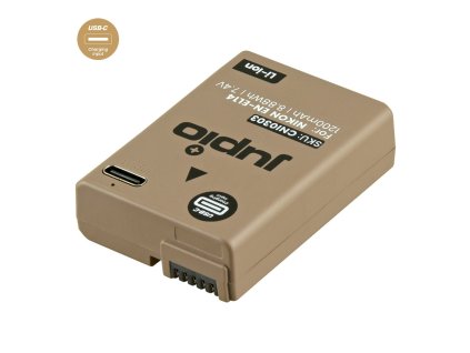 Baterie Jupio EN-EL14A *ULTRA C* 1200mAh s USB-C vstupem pro nabíjení