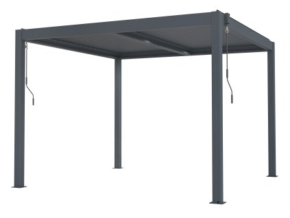 Bioklimatická pergola G21 Austin 3x3 m, antracitová hliníková