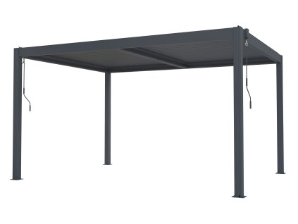 Bioklimatická pergola G21 Austin 4x3 m, antracitová hliníková