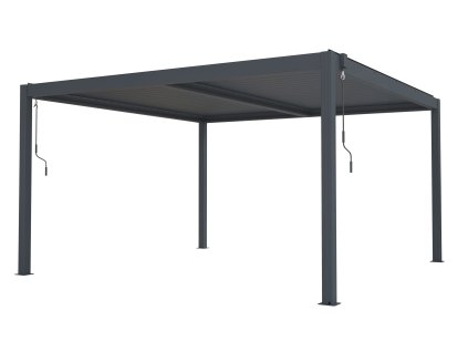 Bioklimatická pergola G21 Austin 4x4 m, antracitová hliníková