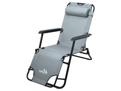 Lehátko Cattara SOFA kempingové skládací, polohovací, šedé