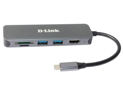 D-Link DUB-2327 6-in-1 USB-C Hub with HDMI/Card Reader/Power Delivery