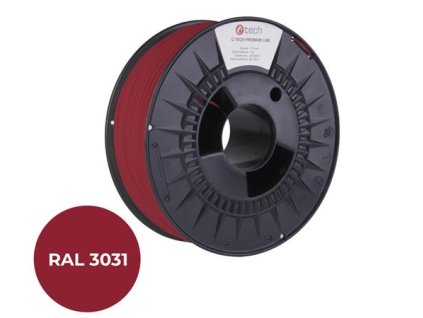 C-TECH tisková struna PREMIUM LINE ( filament ) , ABS, orientální červená, RAL3031, 1,75mm, 1kg