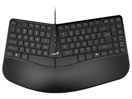 Genius Ergo KB-700 Klávesnice, drátová, ergonomická, Copilot klávesa, USB, 1,5m, CZ+SK layout, černá