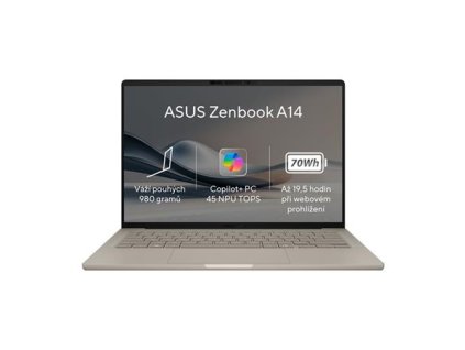 ASUS Zenbook 14 - Qualcomm Purwa SE/32GB/1TB SSD/14"/WUXGA/OLED/2y PUR/Win 11 Home/béžová