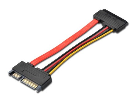 PremiumCord Prodlužka k HDD SATA 22pin, data + napájení, M/F, 15cm