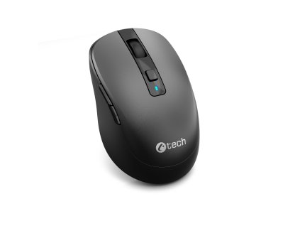 C-TECH myš WLM-19 Dual mode, bezdrátová, BT5.0 + 2,4GHz, 1600DPI, 6 tlačítek, USB nano receiver, černá