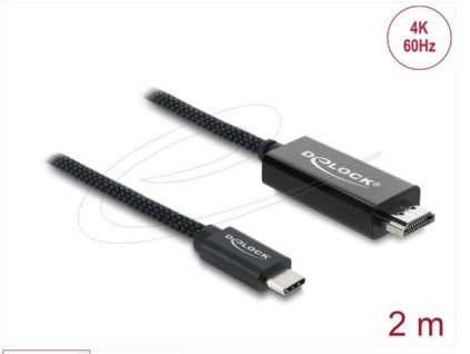 Delock Koaxiální kabel USB Type-C™ na HDMI (DP Alt Mode) 4K 60 Hz s pleteným opláštěním 2 m
