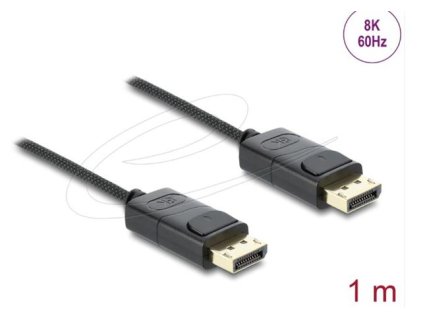Delock Koaxiální kabel DisplayPort 8K 60 Hz s pleteným opláštěním 1 m