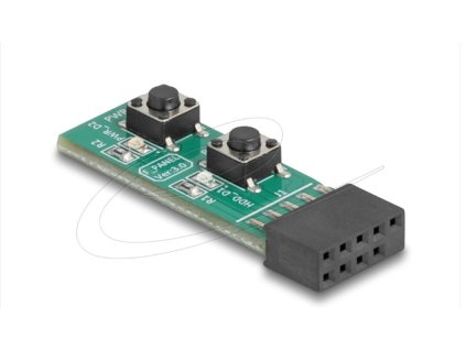 Delock Přepínač s tlačítkem Reset a tlačítkem zapnutí/vypnutí pro základní desku PC