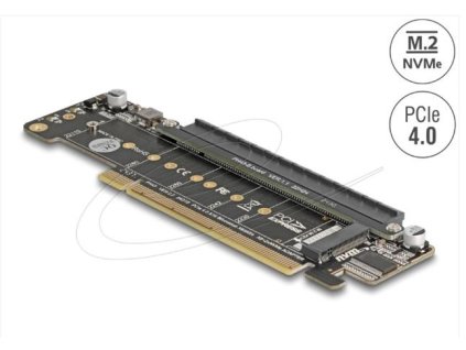 Delock Karta PCI Express 4.0 x16 Riser se 2 x sloty M.2 Key M NVMe - větvení