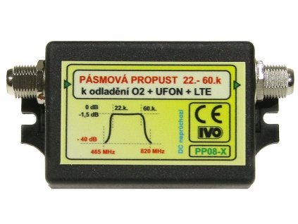 IVO PP08-X Propust pásmová 22-60k., odladění O2 + UFON + LTE
