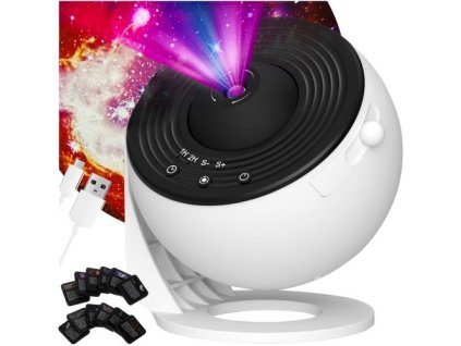 Projektor noční oblohy, polární záře a galaxie Izoxis 24941, bílý