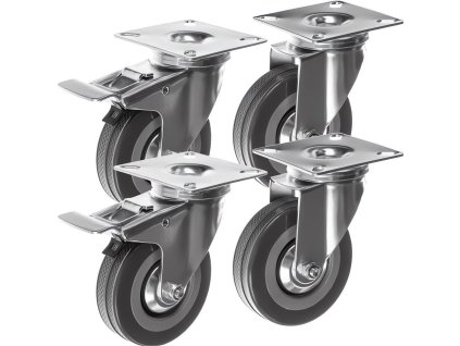 Sada transportních otočných koleček 70 mm, 4 ks Malatec 22537