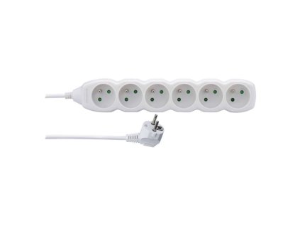 EMOS Přívod prodlužovací 2m 6zásuvka 250V/10A IP20 bílá
