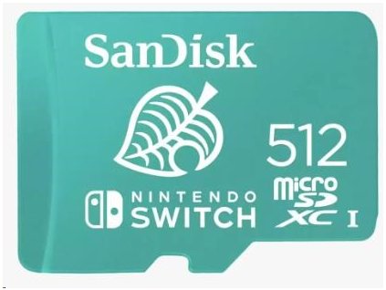 SanDisk MicroSDXC karta 512GB for Nintendo Switch (R:100/W:90 MB/s, UHS-I, V30,U3, C10, A1) licensed Product,Super Mario