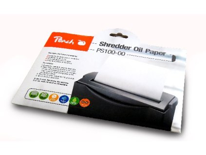PEACH olejový papír pro údržbu skartovaček Shredder Service Kit PS100-00, 12 listů