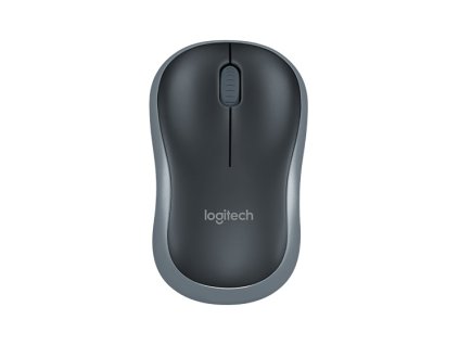 Logitech M185 nano/Kancelářská/Optická/1 000 DPI/Bezdrátová USB/Šedá