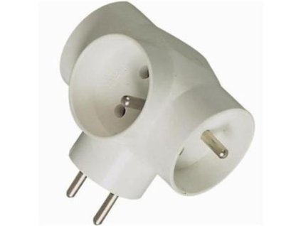 ROZTROJKA 230V 10A, 3x kulatá, bílá, POWERGARDEN